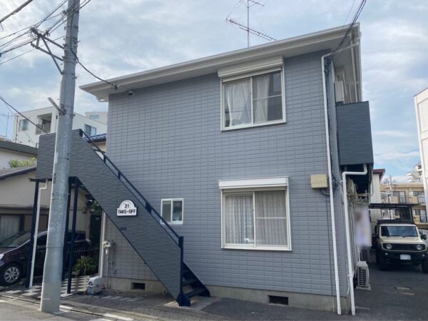 東京都大田区にて屋根塗装・外壁塗装〈築25年アパートの塗装メンテナンス〉の施工後写真